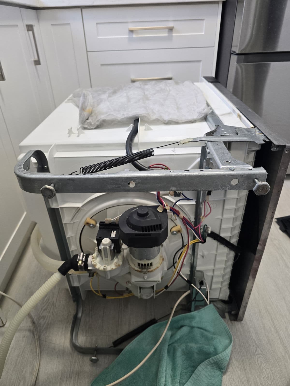Dishwasher pulled for a pump repair